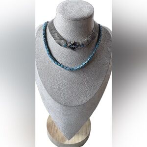 Idyllwind Blue and Silver Beaded Necklace